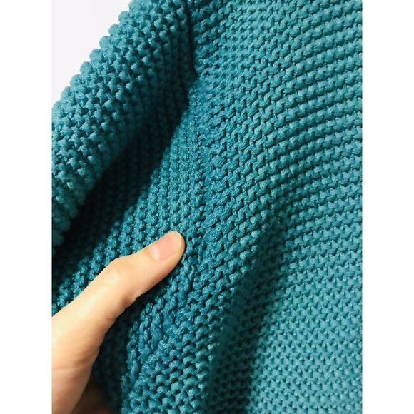 Eddie Bauer Vintage Womens Large Blue Swirl Dye Knit Sweater - Picture 3 of 5